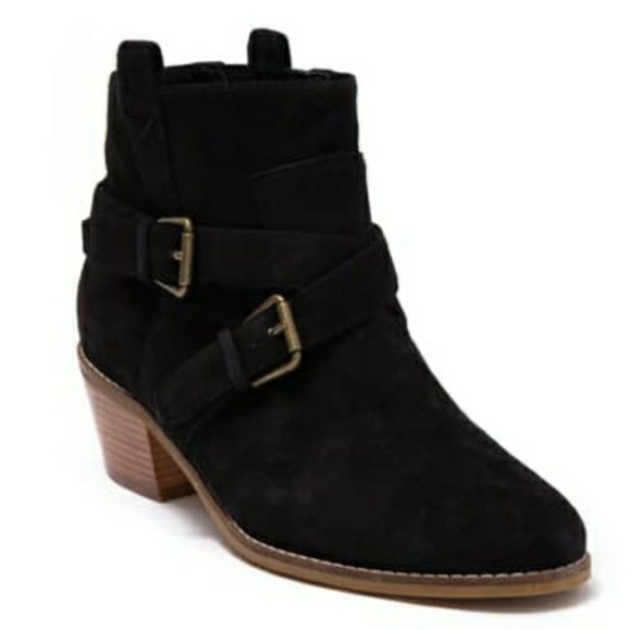 NEW Black Cole Haan Suede Ankle Bootie Size 6.5 - Picture 1 of 5